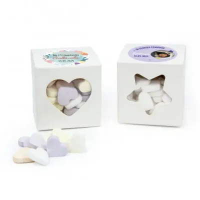 Caramelos en Cajita Cubo Personalizada para Comunión