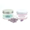 Violetas en lata personalizada Bautizo