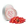 Lata corazón personalizada con bombones de chocolate