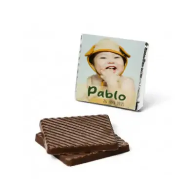 Chocolatinas Napolitanas con foto para Bautizo (50 uds)