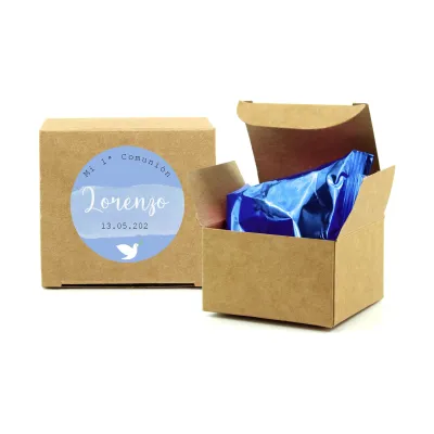 Galleta de la Suerte en Cajita Kraft para Comunión abierta