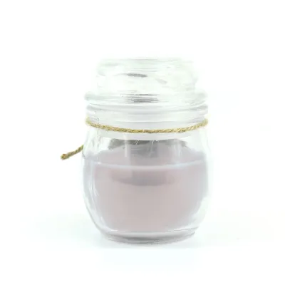 Vela en Tarrito de Cristal Personalizado para Comunión blanca sola Vela en Tarrito de Cristal Personalizado para Comunión blanca sola