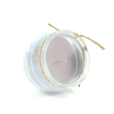 Vela en Tarrito de Cristal Personalizado para Comunión blanca interior Vela en Tarrito de Cristal Personalizado para Comunión blanca interior