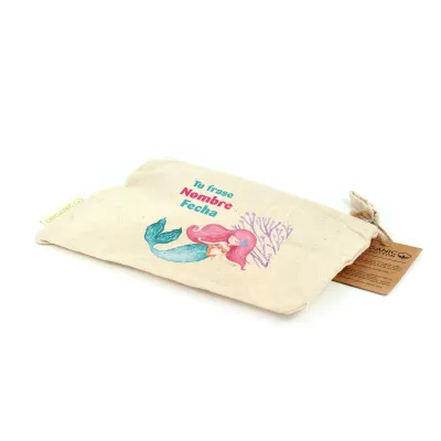 Neceser natural con impresión para Detalle de Bautizo