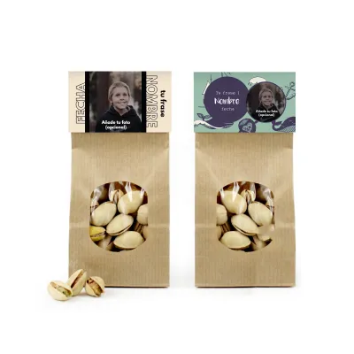 Bolsita Kraft Pistachos para Comunión