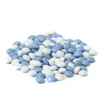 Mini Chocolates de Colores azul y blanco