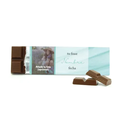 Tableta de Chocolate con Envoltorio Personalizado para Comunión