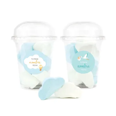 Copa Rellena de Nubes para Baby Shower