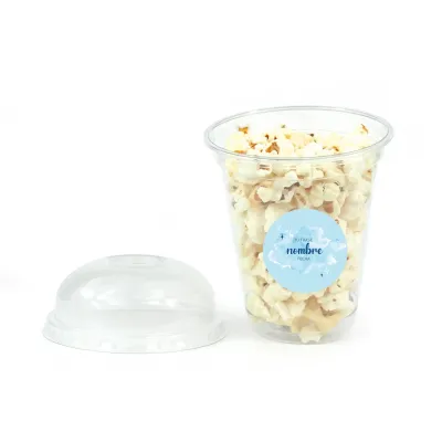 Copa Rellena de Palomitas para Baby Shower abierta
