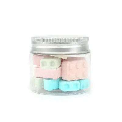 Bloques de Caramelo Candy Blox en Bote Personalizado para Bautizo frontal Bloques de Caramelo Candy Blox en Bote Personalizado para Bautizo frontal