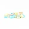 Bloques de Caramelo Candy Blox en Bote Personalizado para Baby Shower contenido