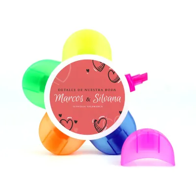 Rotuladores Personalizados con Forma de Flor para Detalle de Boda un rotulador Rotuladores Personalizados con Forma de Flor para Detalle de Boda un rotulador