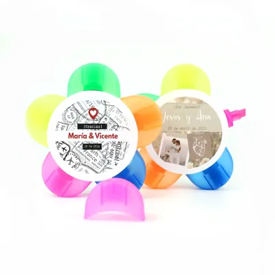 Rotuladores Personalizados con Forma de Flor para Detalle de Boda