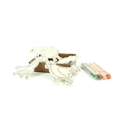 Original Set de 4 Imanes de Animalitos para Colorear ideal para Niñ@s en Bodas iman