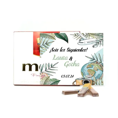 Bombones Surtidos Merci en Caja Personalizada para Boda