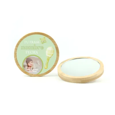 Espejito de Bambú para Detalles de Bautizo sin bolsa