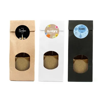 Set de Cultivo en Bolsita Kraft Personalizada para Fiestas colores