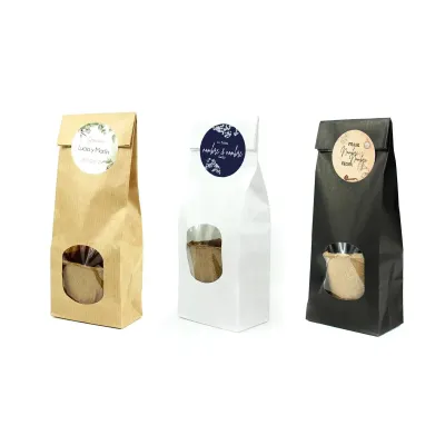 Set de Cultivo en Bolsita Kraft Personalizada para Boda lateral