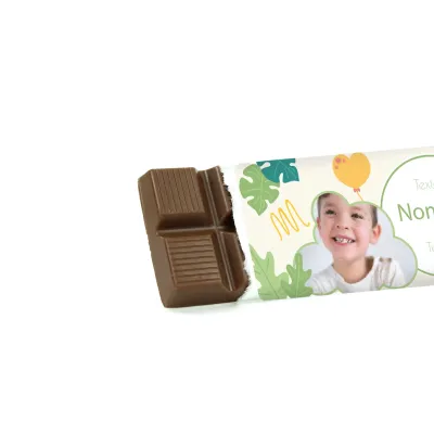 Tableta de Chocolate con Envoltorio Personalizado para Cumple frontal