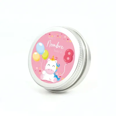 Semillas en Lata de Aluminio Personalizada para Cumpleaños trebol frontal Semillas en Lata de Aluminio Personalizada para Cumpleaños trebol frontal