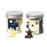 Estrellas de Chocolate en Bote Personalizado para Navidad