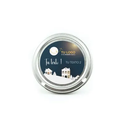 Caviar de Chocolate en Latita Personalizada para Navidad frontal