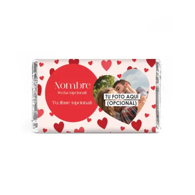 Chocolatina Nestlé Personalizada para Detalles de San Valentín frontal