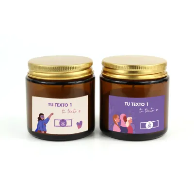 Vela Aromática Madera Ámbar para el 8M