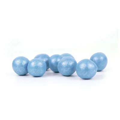 Chocoperlas en Latita Cuadrada Comunión chocoperlas azules