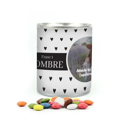 Mini Chocolates en Latita Abrefácil para Comunión frontal