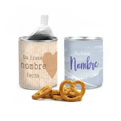 Pretzels en Latita Personalizada para Detalles de Comunión