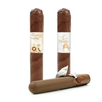 Pack 20 Puros de Chocolate Personalizados para Bautizo