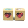 Corazones de Chocolate en Cajita Cubo Corazón para Bautizo frontal