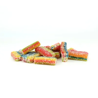 Bote Plano con Gominolas Arcoíris para Boda contenido