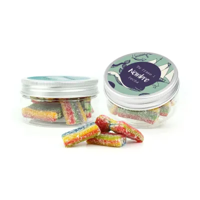 Bote Plano con Gominolas Arcoíris para Comunión