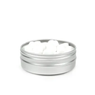 Mini Mentas en Latita Metálica para Comunión abierta