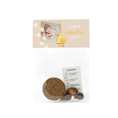 Trébol de la Suerte en Bolsita para Baby Shower frontal