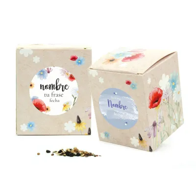 Kit de Cultivo Mix de Flores en Cajita Personalizada para Comunión frontal