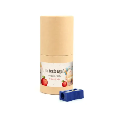 Coloretes en Bote Personalizado Kraft para Eventos Escolares frontal