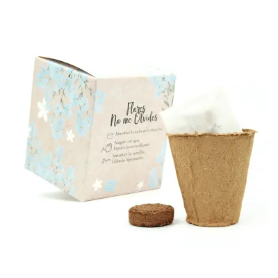 Kit de Cultivo No Me Olvides en Cajita Decorada y Personalizada para Comunión trasera