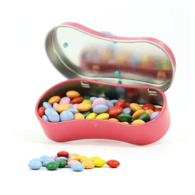 Mini Chancla Metálica con Chocolates para Detalle de Comunión abierta