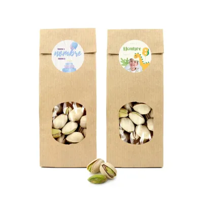 Bolsita Kraft Pistachos como Regalos para Detalles de Boda diseño 2