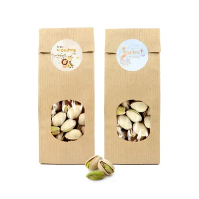Bolsita Kraft Pistachos como Regalos para Detalles de Boda