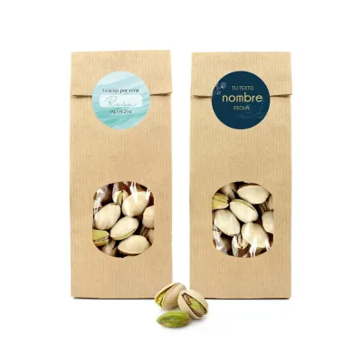 Bolsita Kraft Pistachos como Regalos para Detalles de Boda diseño 4