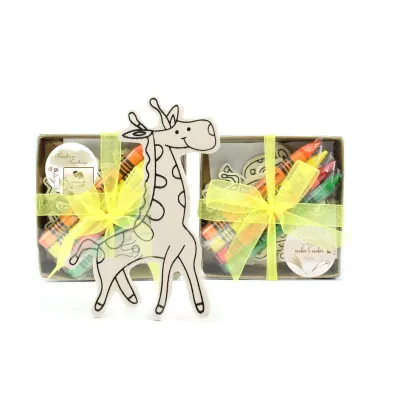 Original Set de 4 Imanes de Animalitos para Colorear ideal para Niñ@s en Bodas