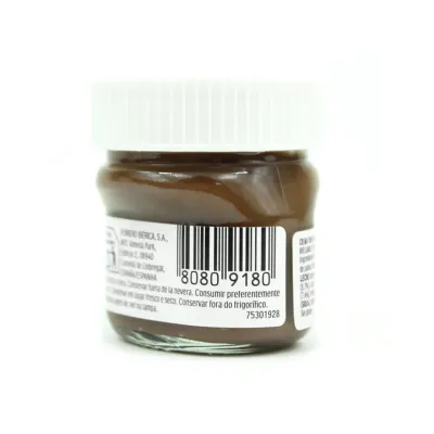 Mini Nutella Personalizada para Eventos Escolares trasera