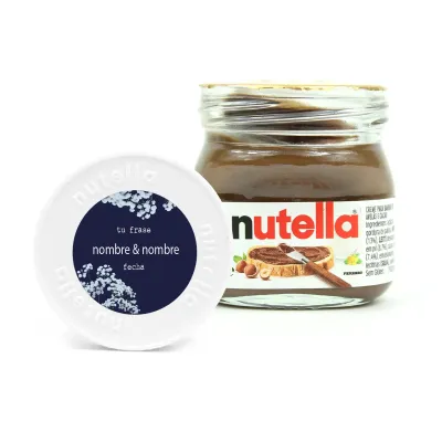 Mini Nutella Personalizada para Boda frontal