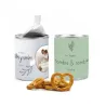 Pretzels en Latita Personalizada para Detalles de Boda