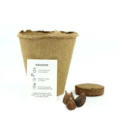 Set de Cultivo en Bolsita Kraft Personalizada para Bautizo trébol contenido