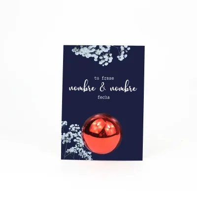 Bálsamo Labial Esfera con Tarjeta Personalizado para Boda frontal